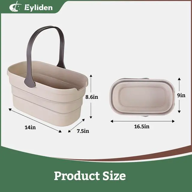 Alt view image 2 of 7 - Collapsible Bucket, Bucket for Cleaning Mop, 10L(2.6Gallon) Multiuse Foldable Water Pail, Portable Handy Basket for Cleaning Mop, Camping, Tailgating and More