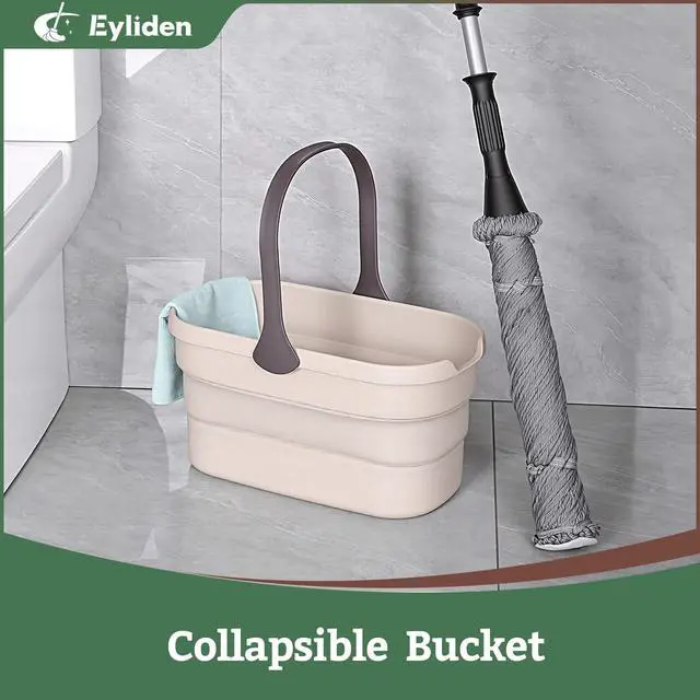 Alt view image 5 of 7 - Collapsible Bucket, Bucket for Cleaning Mop, 10L(2.6Gallon) Multiuse Foldable Water Pail, Portable Handy Basket for Cleaning Mop, Camping, Tailgating and More