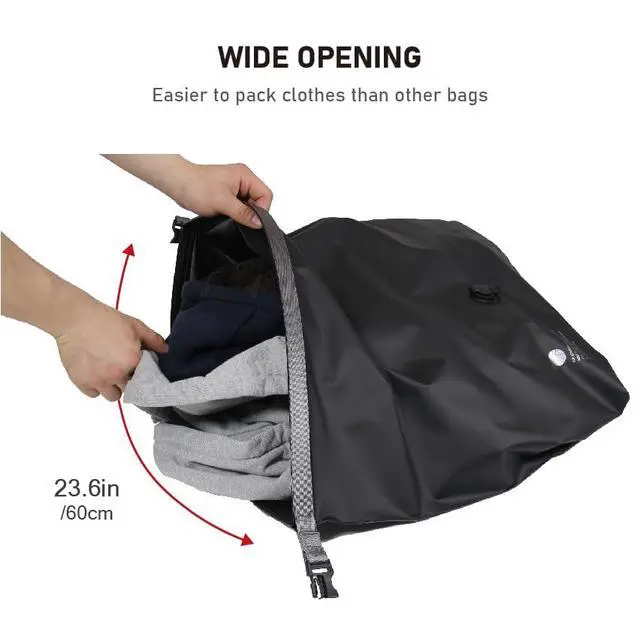 Alt view image 7 of 7 - Vacuum Compression Bags for Travel, 40L Pump-Free Reusable Vacuum Bags, Waterproof Laundry Bag for Backpack and Suitcase, Space Saver Bags for Backpacking