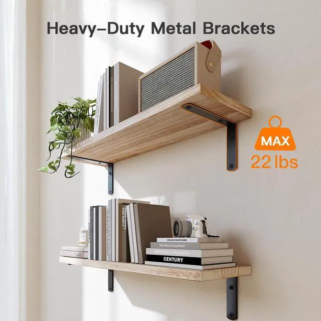 Alt view image 5 of 7 - Bathroom Shelves Over Toilet with Storage Basket, Floating Wall Shelf for Home Organization & Wall Decor, Bathroom/Kitchen/Living Room ShelvesNatural Wood