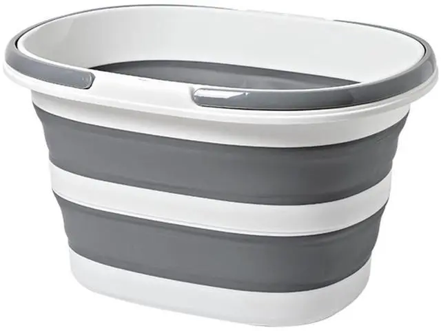 Main image of Large Collapsible Bucket 4.2 Gallon (16L) for House Cleaning, Camping, and More - Space Saving, Multiuse Water Bucket for Cleaning Mop - Lightweight and Portable (Grey-1)