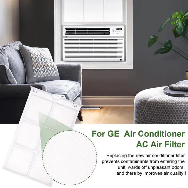 Alt view image 4 of 6 - WJ85X21746 For Ge Air Conditioner Filter Replacement Replaces Ap6280063,4588851, A0010209471 Ac Filter Replacement,for Ge Window Air Conditioner Filter Fit for Ge Ahq06lyq1,Ahr05lwq2,Ahq06lyw1 2 Pack