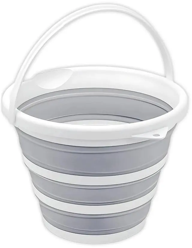 Main image of 2.6 Gallons Collapsible Bucket with Handle, Space Saving Design Portable Foldable Water Pail for Indoor/Outdoor, Mop, Boating, Camping, and Fishing (1-Pack)