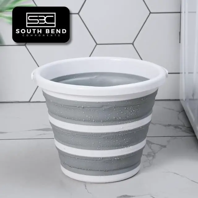 Alt view image 6 of 7 - 2.6 Gallons Collapsible Bucket with Handle, Space Saving Design Portable Foldable Water Pail for Indoor/Outdoor, Mop, Boating, Camping, and Fishing (1-Pack)