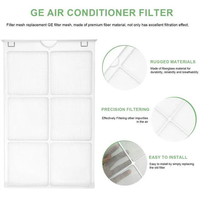 Alt view image 2 of 7 - WJ85X21746 for GE Window Air Conditioner Filter Replacement for AHQ06LYQ1, AHQ06LYW1, AHR05LWQ1, AHR05LWQ2, Replaces AP6280063,4588851, A0010209471, Room Air Conditioner Filter Replacement2 Pack