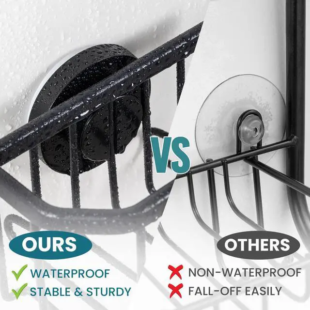 Alt view image 4 of 7 - Sponge Holder with Strong Suction Cup, Dish Sponge Caddy Inside Sink Removable, Rustproof Aluminum for Sponges, Brushes, Stoppers and Scrapers - Black