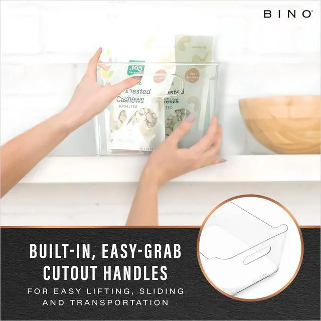 Alt view image 3 of 7 - | Plastic Organizer Bins, X-Small - 4 Pack | THE SOHO COLLECTION | Multi-Use Organizer Bins | Pantry & Freezer Bin | Plastic Storage Containers | Bin for Home & Kitchen Org