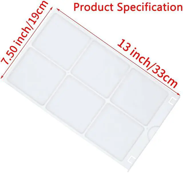 Alt view image 4 of 6 - 1 Pack WJ85X21746 Air Filter Replacement Parts for Room Air Conditioner Compatible with AHQ06LYW1,AHQ06LYQ1,AHR05LWQ2,AHR05LWQ2,Replaces A0010209471,AP6280063,White