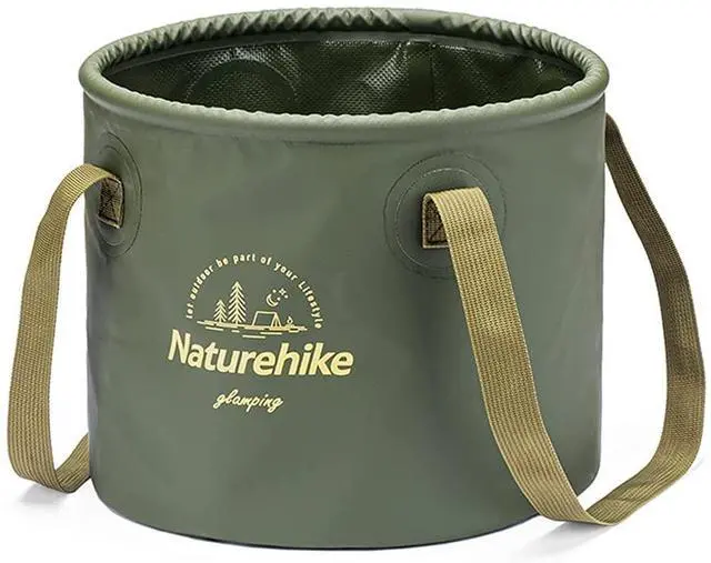 Alt view image 4 of 7 - Collapsible Bucket, Folding Bucket Wash Basin with Handle, Portable Water Container 2.64 Gallon (10L) for Camping Fishing Travelling Gardening