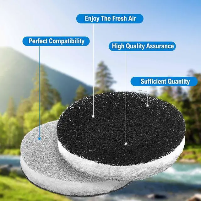 Alt view image 4 of 6 - 4 Pack RV AC Filters RV Filters Replacement for Air Conditioner Vent Compatible with MERV 6 AC Filter (Round,5.25 Inch)