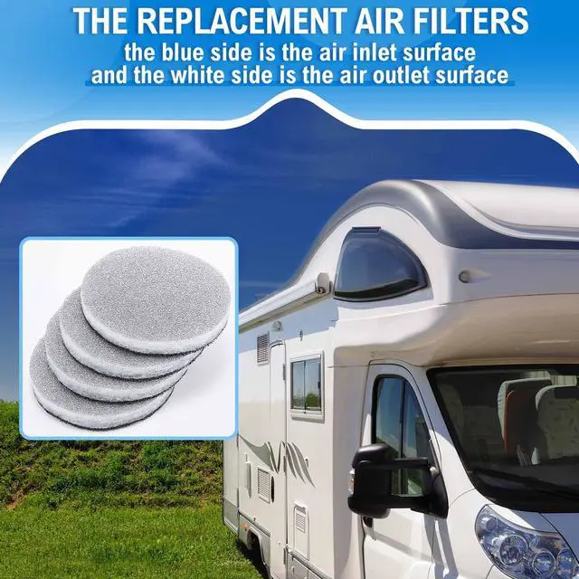 Alt view image 5 of 6 - 4 Pack RV AC Filters RV Filters Replacement for Air Conditioner Vent Compatible with MERV 6 AC Filter (Round,5.25 Inch)