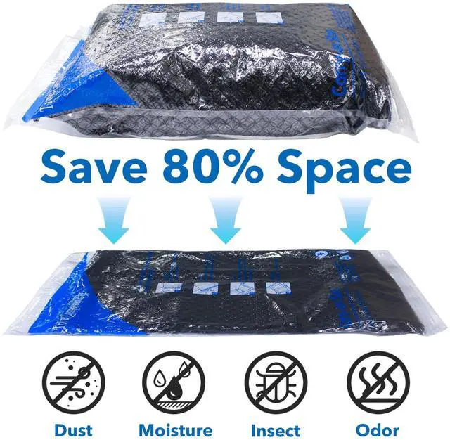 Alt view image 5 of 7 - Vacuum Storage Bags, Space Saver Sealer Bags for Clothing, Pillows, Comforters, Blankets, Bedding, Travel, 12 Roll Bags, PA+PE Material