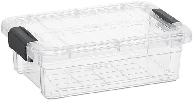 Main image of Clear Storage Boxes with Lids, 1.27 Quart Plastic Container Bins for Organizing, Stackable Crates, BPA Free, Non Toxic, Odor Free, Organizers for Home, Office and Dorm