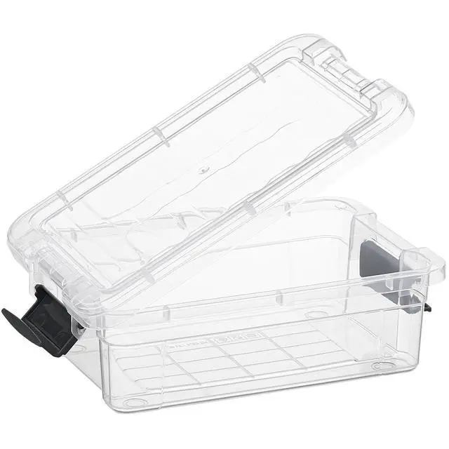 Alt view image 5 of 7 - Clear Storage Boxes with Lids, 1.27 Quart Plastic Container Bins for Organizing, Stackable Crates, BPA Free, Non Toxic, Odor Free, Organizers for Home, Office and Dorm