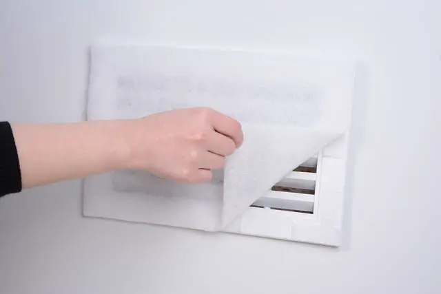 Alt view image 6 of 7 - Complete Air Vent Register Filter Set Cut To Fit Any Size 16" x 60" & 50" Installation Tape, Electrostatic Fabric. Purifies Air, Helps Reduce Dust From Ducts, AC Furnace System