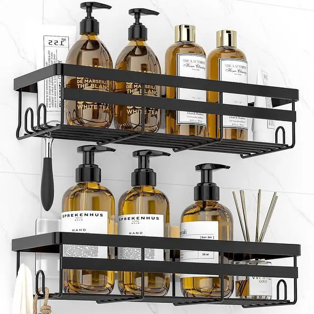 Main image of Shower Caddies 2 Pack - Adhesive Hanging Shower Shelf - Bathroom Organizers and Storage, No Drilling Stainless Shower Shelves for Home Decor, Bathroom Accessories