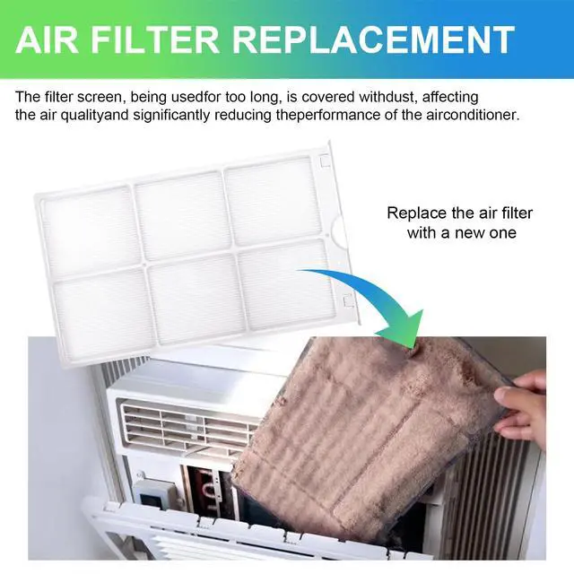 Alt view image 2 of 7 - WJ85X21746 GE Air Conditioner AC Air Filter Replacement Replaces AP6280063, 4588851, A0010209471, PS12171954 for GE AHQ06LYQ1, AHQ06LYW1, AHR05LWQ1, AHR05LWQ2