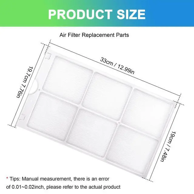 Alt view image 3 of 7 - WJ85X21746 GE Air Conditioner AC Air Filter Replacement Replaces AP6280063, 4588851, A0010209471, PS12171954 for GE AHQ06LYQ1, AHQ06LYW1, AHR05LWQ1, AHR05LWQ2