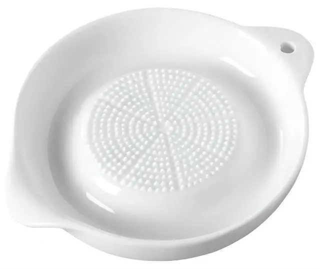 Main image of 1 Pack Advanced Ceramic Grater Plate for Ginger, Garlic, Onion, Cheese, Lemon, Chocolate, Vegetables and Fruits in Kitchen, White, 4 Inches