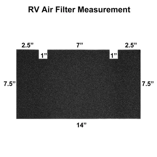 Alt view image 2 of 5 - 4 Packs Rv A/c Conditioner Replacement Air Filter 14 x 7.5 Inch Compatible with Duo Therm-compatible Rv A/c Replacement Filters