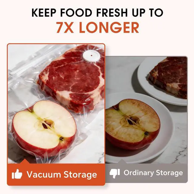 Alt view image 5 of 7 - Reusable Vacuum Storage Bags for Food, 30PCS (S+M) BPA-Free Sous Vide & Freezer Bags with Air Valve, 2 Sizes 7.9'' x 9.8'' & 10.2'' x 11'', Compatible with Most Vacuum Sealers