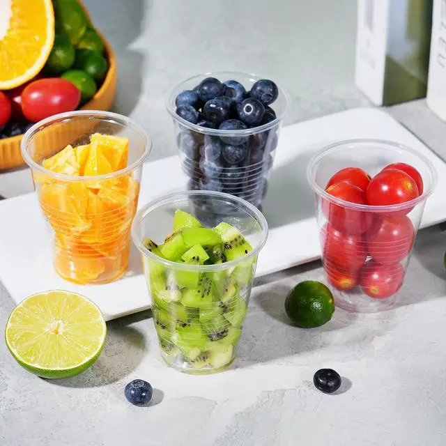 Alt view image 4 of 7 - 600 Pack 9 oz Plastic Cups, Clear Disposable Cups, Hot/Cold Party Drinking Cups, PP Clear Plastic Cups Bulk for Party, Picnic, BBQ, Wedding, Travel