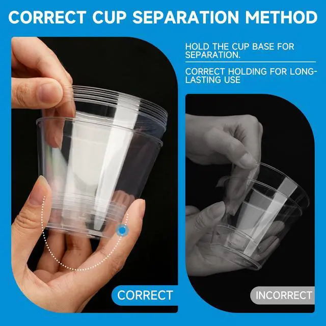 Alt view image 3 of 7 - 9 oz Clear Plastic Cups 100 packs, Disposable Plastic Party Cups Tumblers, Cocktail Cups, Perfect for Parties, Wedding and Events