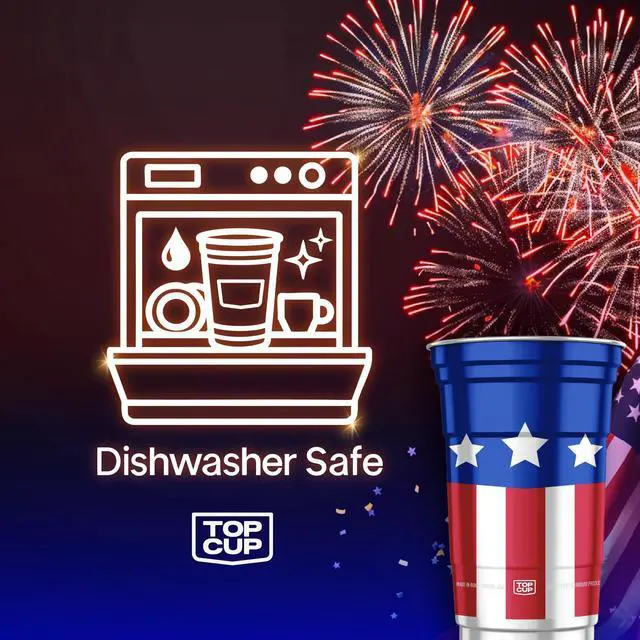 Alt view image 4 of 7 - America's 250th Birthday 20 oz Reusable Aluminum Party Cups 20 Count | Durable, Reusable & Recyclable, Made in USA