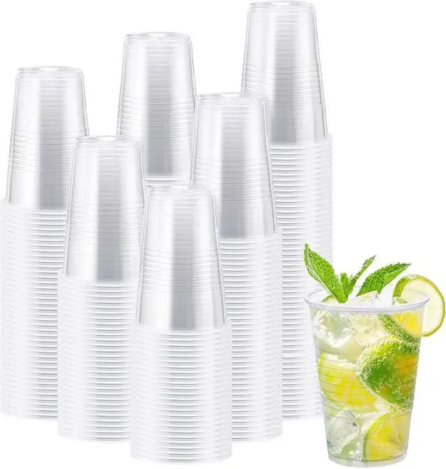 Main image of 300 Pack 12 oz Clear Plastic Cups,12 Ounce Disposable Cold Drinking Cups for Party, Picnic, BBQ, Travel, Christmas, Events