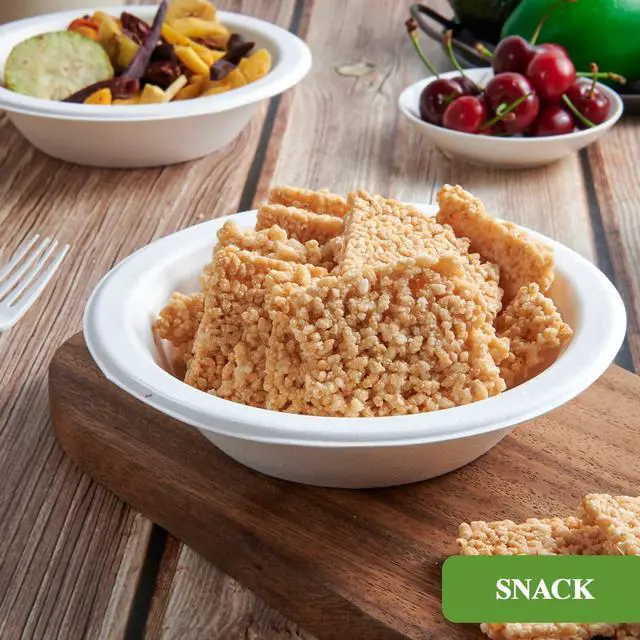 Alt view image 7 of 7 - 200 Pack 12 OZ Paper Bowls, Disposable Compostable Bulk, Eco-friendly Bagasse, Heavy-duty Bowls Perfect for Milk Cereals, Snacks, Salads