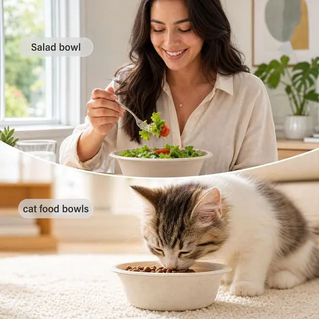 Alt view image 6 of 7 - 125 Pack 12 Oz Disposable Paper Bowls,Heavy-Duty Compostable Bowls for Soup,Pasta,Salad,Cereal & Serving,Eco-Friendly Bagasse Bowls,Small Bowls for Party,Natural