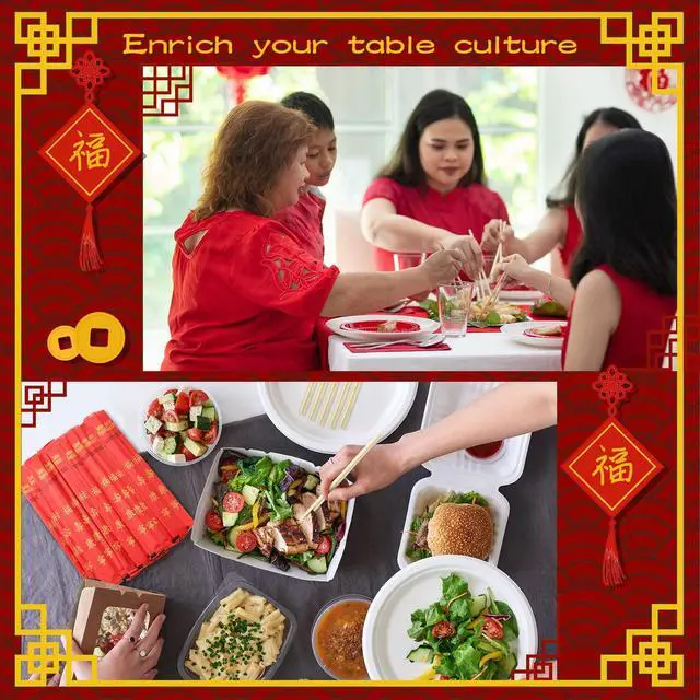 Alt view image 3 of 6 - 200 Pairs Bamboo Chopsticks Disposable Sleeved and Separated Chop Sticks Quality Chopsticks Disposable UV Treated (Joyous)
