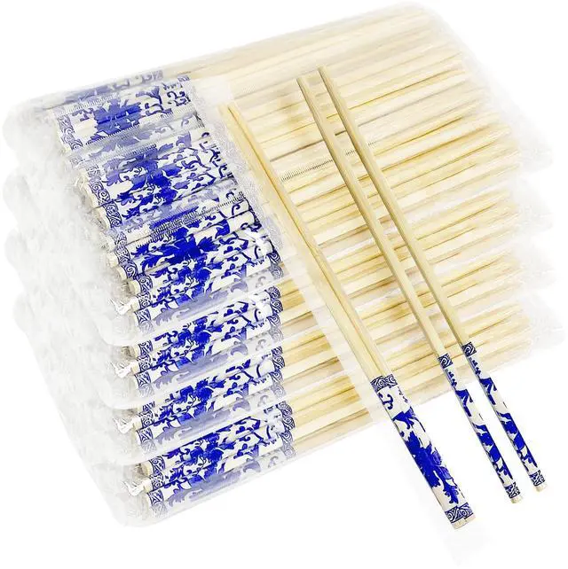 Main image of 200 Pairs 9 Inch Disposable Chopsticks, Separated Sleeved Individually Wrapped Disposable Bamboo Chopsticks, Bamboo Wooden for Noodles, Sushi, Asian Food