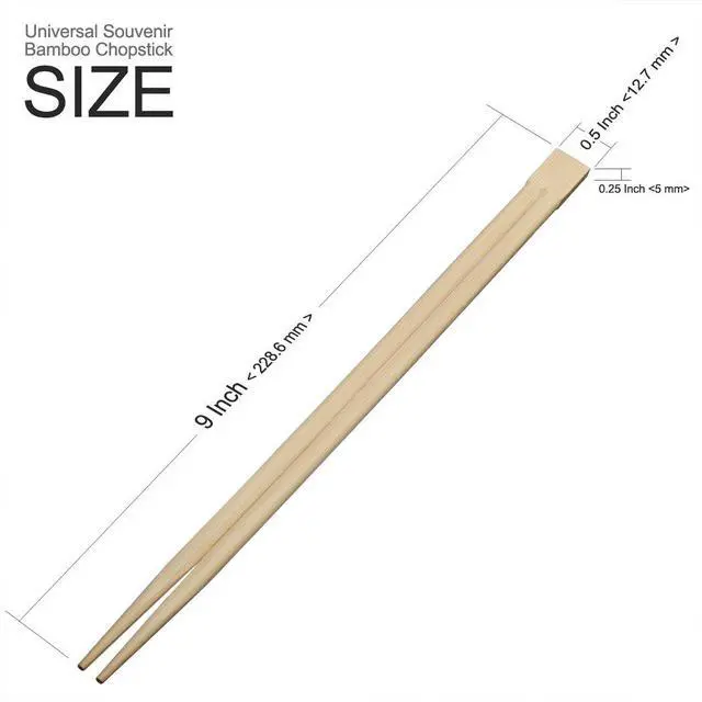 Alt view image 2 of 2 - 9 Inch Disposable Bamboo Chopsticks with individual Package Connected at the Top (200 Pcs)