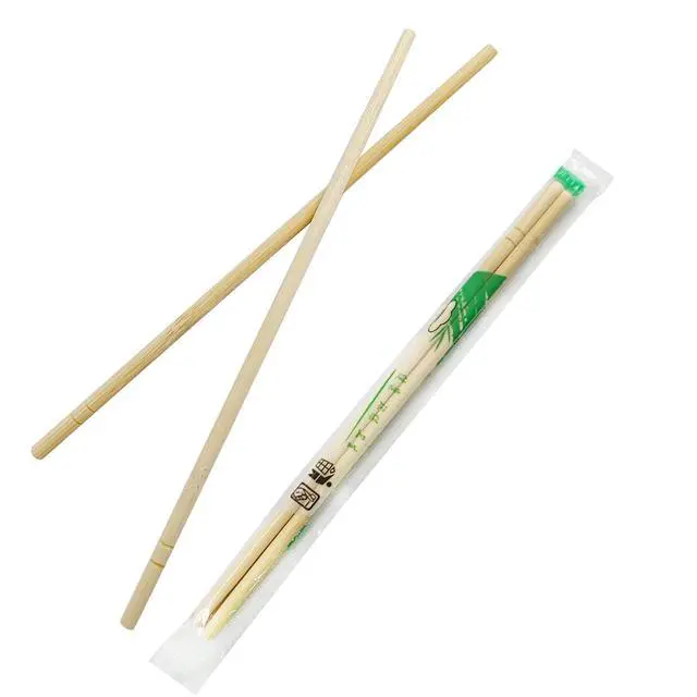 Alt view image 5 of 7 - 400 Pairs 8 Inch Disposable Chopsticks, Separated Sleeved Individually Wrapped Disposable Bamboo Chopsticks, Bamboo Wooden for Noodles, Sushi, Asian Food
