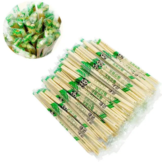 Alt view image 7 of 7 - 400 Pairs 8 Inch Disposable Chopsticks, Separated Sleeved Individually Wrapped Disposable Bamboo Chopsticks, Bamboo Wooden for Noodles, Sushi, Asian Food