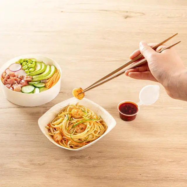Alt view image 5 of 7 - Bambuddha 9.5 Inch To Go Chopsticks, 100 Durable Bamboo Chopsticks - With Paper Band, Brown Bamboo Premium Chopsticks, For All Kinds Of Foods, Ideal For Cafes And Restaurants