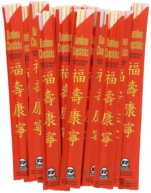 Alt view image 3 of 5 - Premium Disposable Bamboo Chopsticks Sleeved and Separated (Bag of 200 Pair)