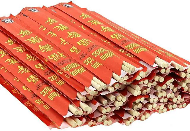 Alt view image 4 of 5 - Premium Disposable Bamboo Chopsticks Sleeved and Separated (Bag of 200 Pair)