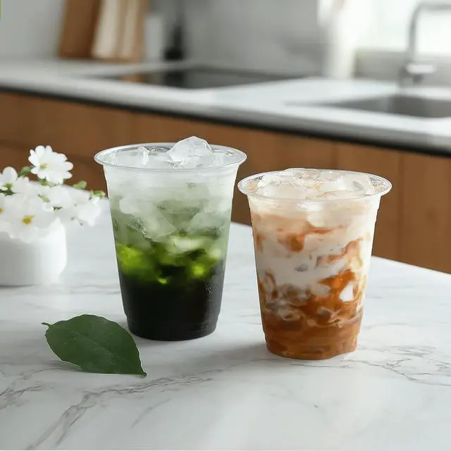 Alt view image 7 of 7 - 100 Count - 16 Ounce Plastic Cups, Ice Coffee Cups To Go - Crystal Clear PET Party Cups