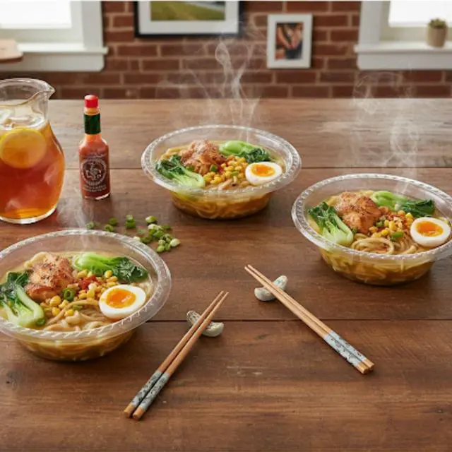 Alt view image 2 of 6 - 100 Count 12 Oz Clear Plastic Bowls - Microwavable Clear Bowls - Strong Heavy Duty And Sturdy Clear Disposable Plastic Bowls.