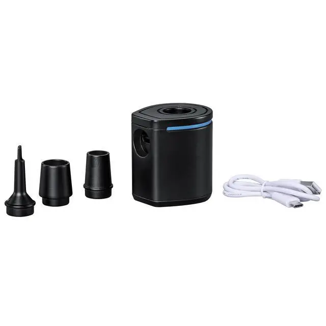 Alt view image 2 of 7 - Powertouch Pocket: USB Electric Air Pump - 3 Universal Valve Adaptors, Inflation-Deflation, Carry Pouch, Compact Handheld, 90 L/min Airflow