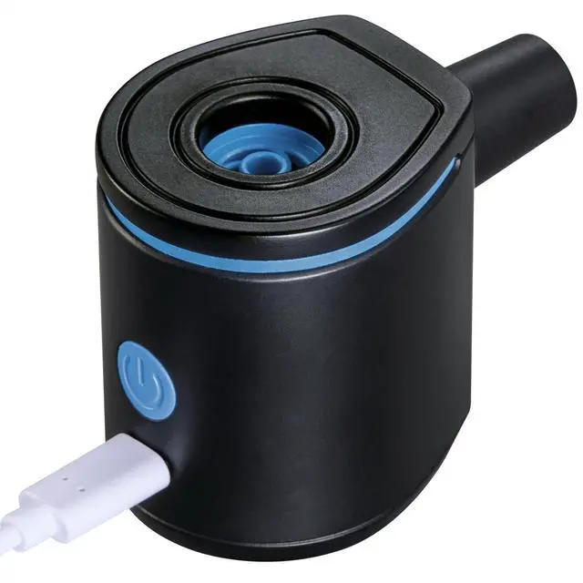 Alt view image 3 of 7 - Powertouch Pocket: USB Electric Air Pump - 3 Universal Valve Adaptors, Inflation-Deflation, Carry Pouch, Compact Handheld, 90 L/min Airflow