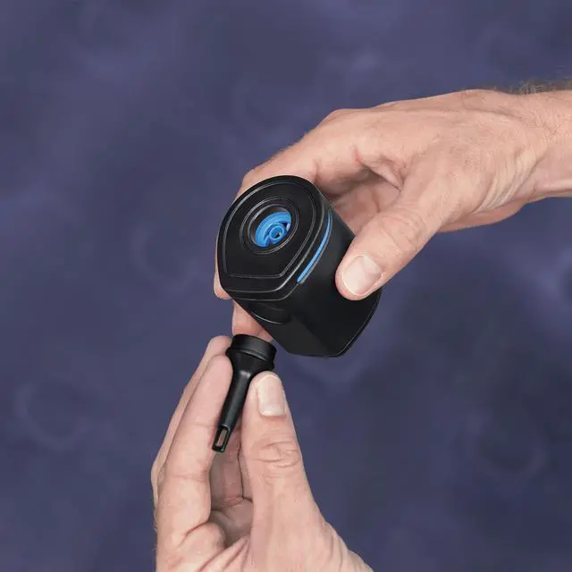 Alt view image 7 of 7 - Powertouch Pocket: USB Electric Air Pump - 3 Universal Valve Adaptors, Inflation-Deflation, Carry Pouch, Compact Handheld, 90 L/min Airflow