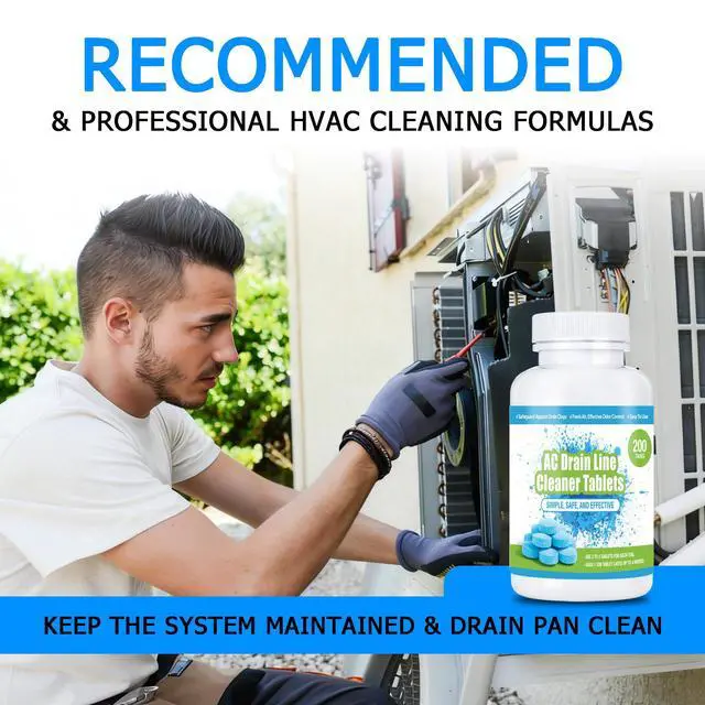 Alt view image 7 of 7 - AC Drain Line Cleaner (200 Count)- Prevents Odors, Keeps HVAC Drain Pan Clean,No-Residue, Water-Soluble, Fast-AC Line Cleaner For HVAC Window Units, Mini-Splits System Maintenance