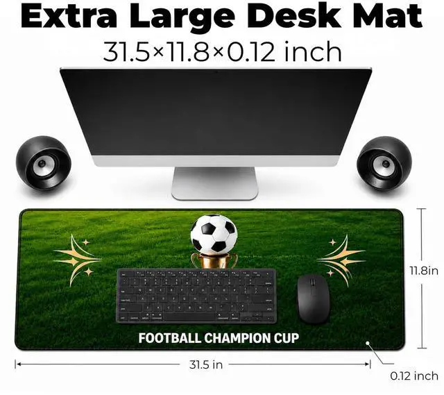 Alt view image 2 of 7 - XL Mouse Pad Desk Keyboard Mat 31.5x11.8, 3mm Thick Non-Slip Smooth