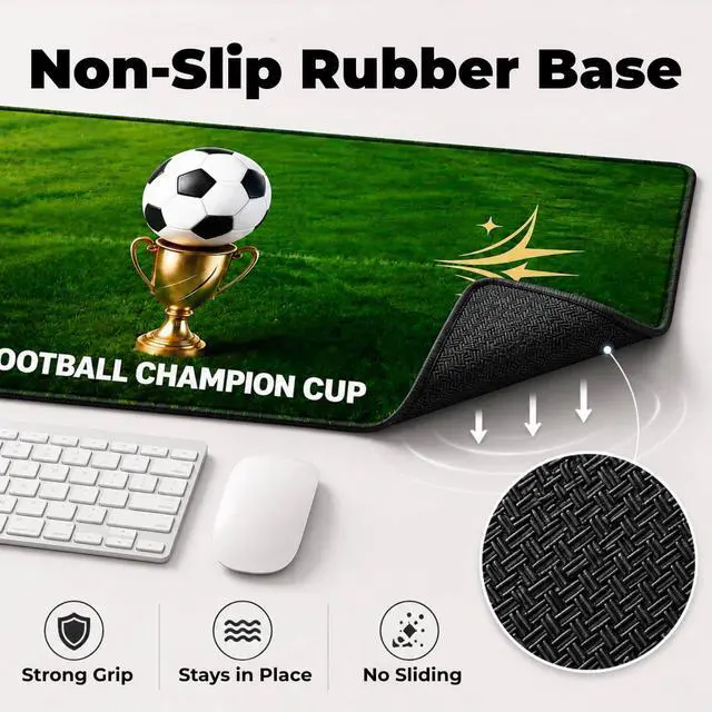 Alt view image 4 of 7 - XL Mouse Pad Desk Keyboard Mat 31.5x11.8, 3mm Thick Non-Slip Smooth