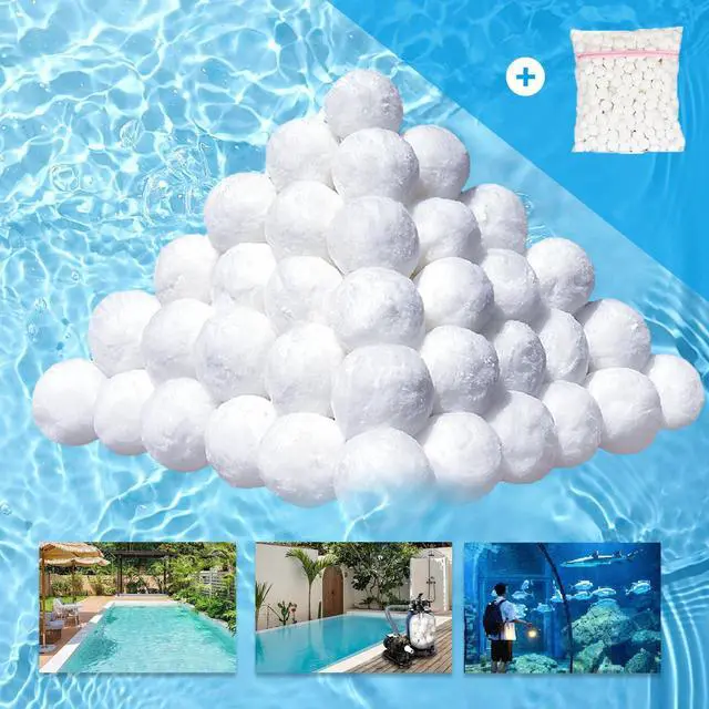 Main image of 3.53 Lbs Pool Filter Balls for Sand Filter, Reusable Eco-Friendly Pool Filter Balls (Equals 110 lbs Pool Filter Sand) with Wash Bag, Filter Balls for Swimming Pools, for Aquarium Tank & Filter Pumps
