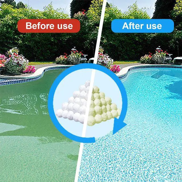 Alt view image 6 of 7 - 3.53 Lbs Pool Filter Balls for Sand Filter, Reusable Eco-Friendly Pool Filter Balls (Equals 110 lbs Pool Filter Sand) with Wash Bag, Filter Balls for Swimming Pools, for Aquarium Tank & Filter Pumps
