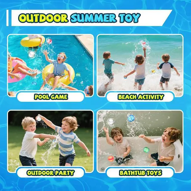 Alt view image 5 of 5 - 12PCS Magnetic Water Balloons Self-Sealing Reusable water Bombs | Instant-Fill, Ultra-Soft Silicone Outdoor Toys for Kids 3+ Zero Waste, Maximum Splash for Pool, Beach & Backyard